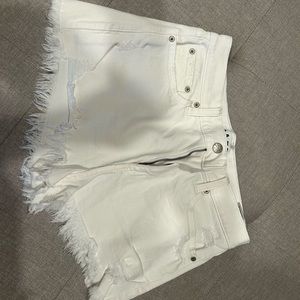 Daze white cutoff Jean shorts